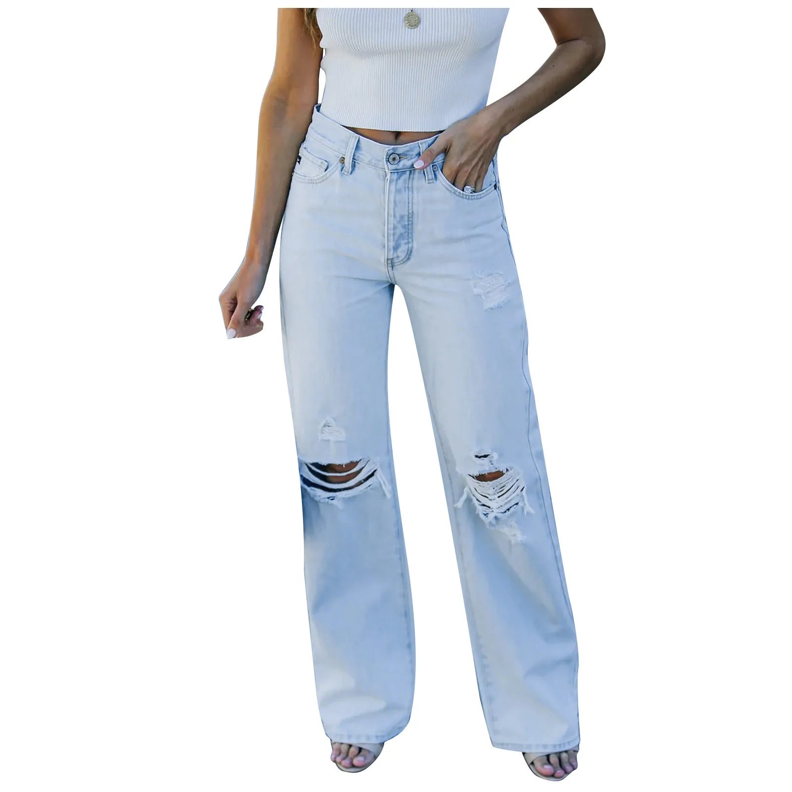 High Waist Loose Comfortable Jeans